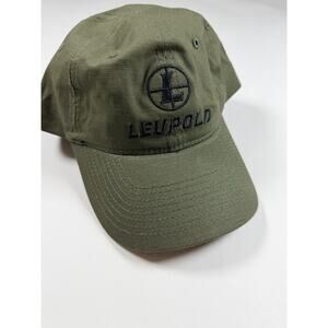 Leupold Strapback Baseball Cap Green One Size Adjustable Embroidered 6 Panel